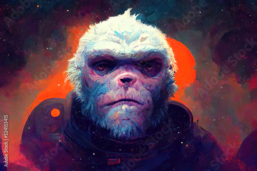 Space Ape, Monkey, Cosmic, Crypto Stock Investor Fototapet