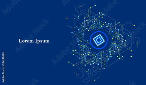 幾何学 抽象 青 黄色 科学 背景