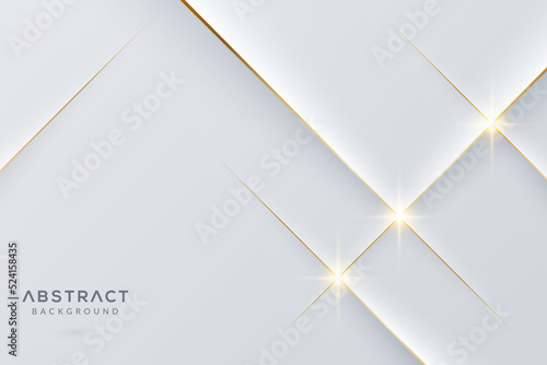 White abstract background with golden lines