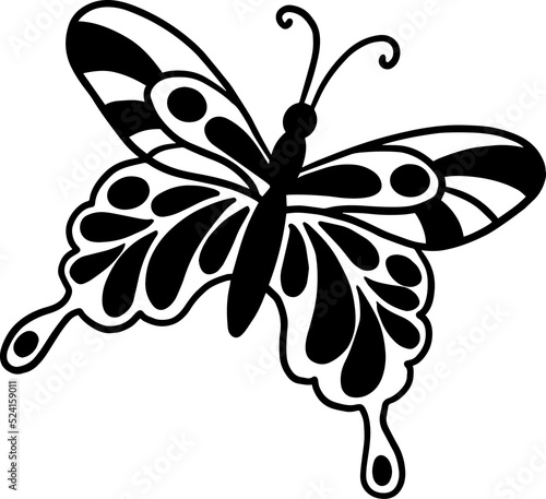 silhouette black pretty Butterfly butterflies Animal Hand Drawn illustration