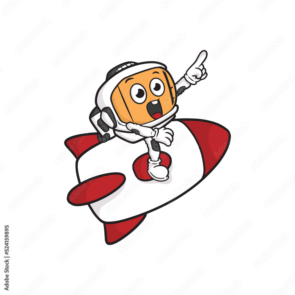 Naklejka premium box cartoon character