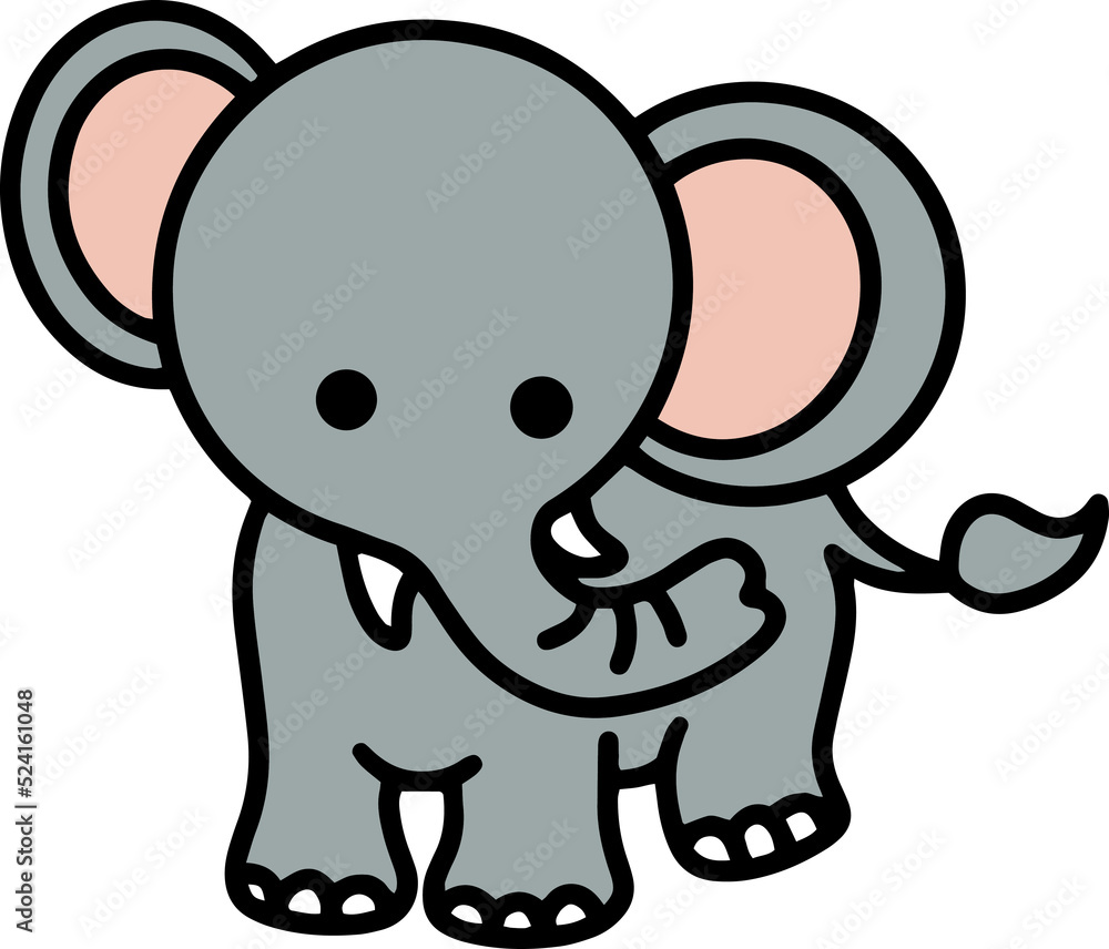 Obraz premium Cute animal character for kids and baby illustration