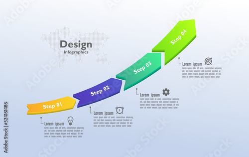 Colorful infographic business element template design