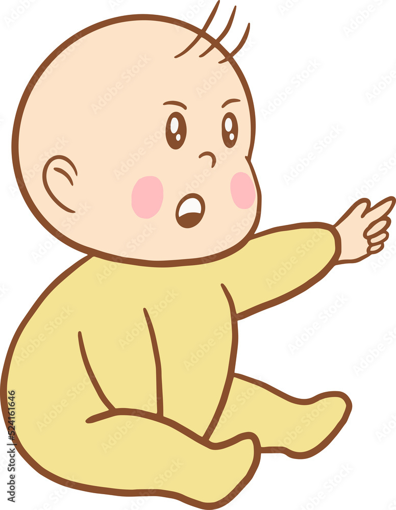 Fototapeta premium Cute Baby Babies Boy Cartoon Flat collection illustration