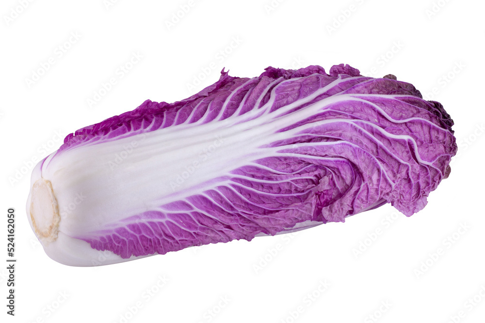 Fototapeta premium Purple chinese cabbage isolated on alpha background.