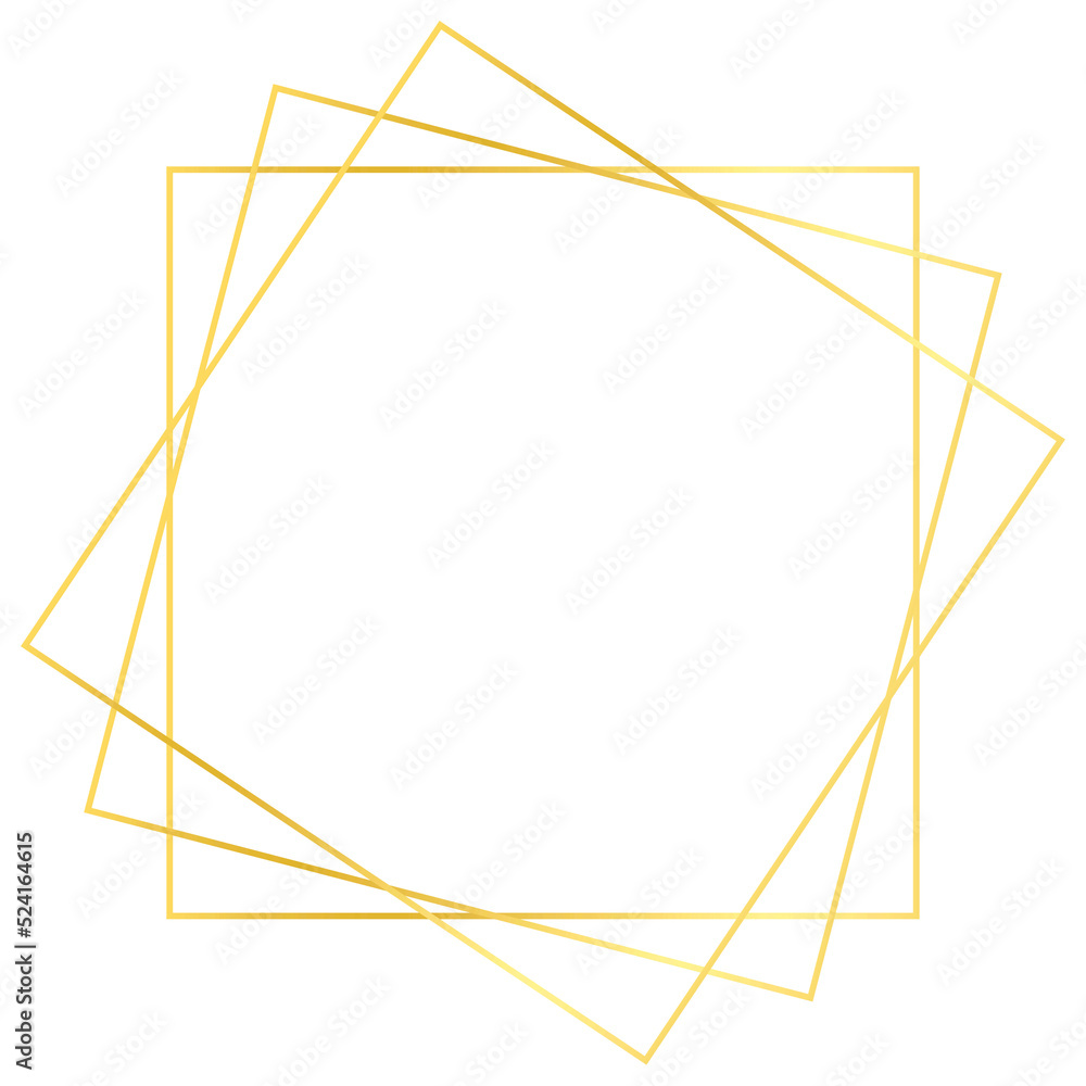 Gold Square Outline Gold Square Outline
