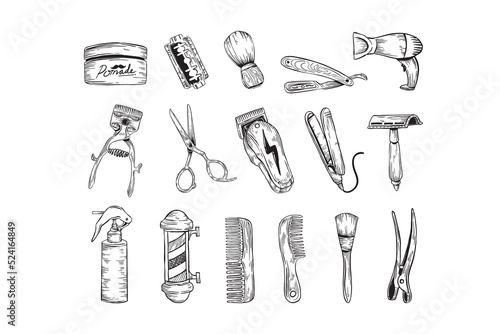 Barbershop Handdrawn Illustration
