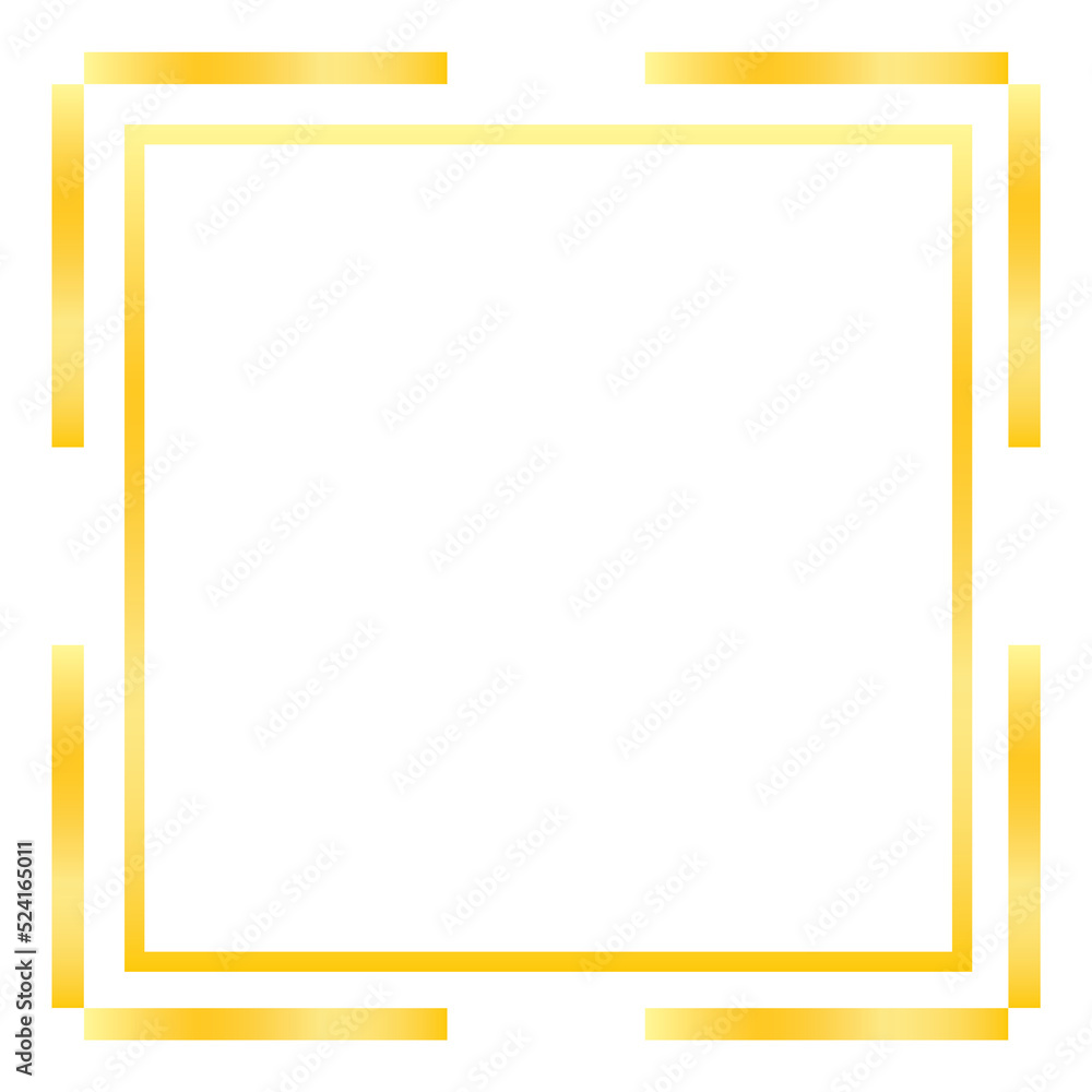 Gold square frame png Gold square frame png