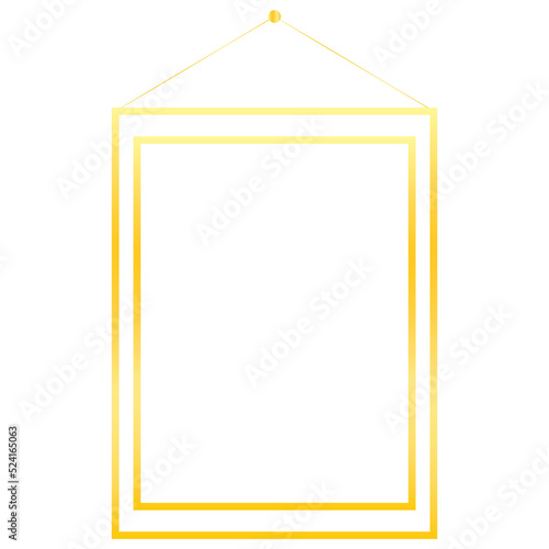 Gold square frame png