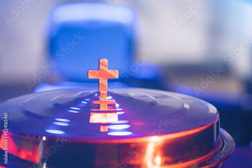 Photos The process of breaking bread in the modern church
