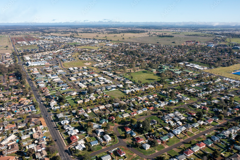 The town of Dubbo in the central west of New South Wales, Australia.