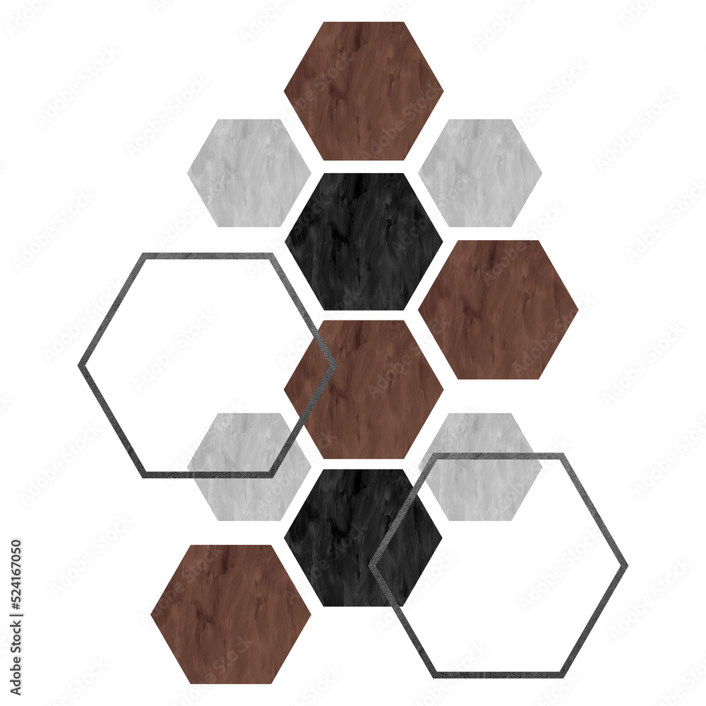 Hexagon Artwork, Geometric Art Hexagon Artwork, Geometric Art