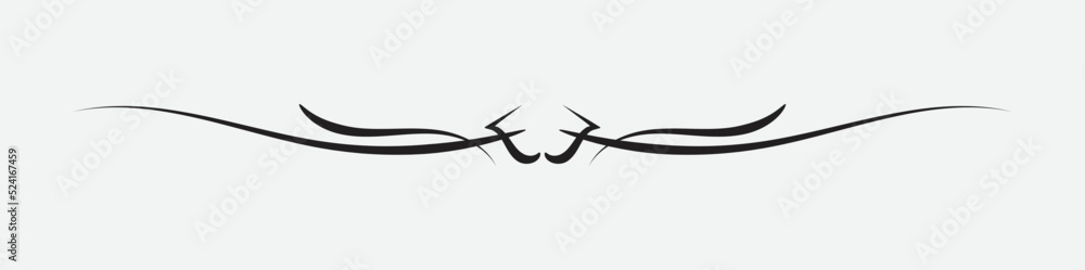 Calligraphic ornament. Vintage Decoration calligraphic Ornament, Frame, divider, border, frame and line For Invitations, Banners, Posters, Placards, Badges. Vector isolated illustration.