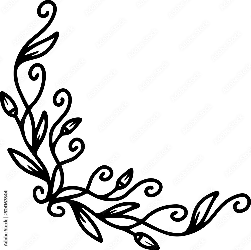 Fototapeta premium Hand Drawn Flower Ornamental