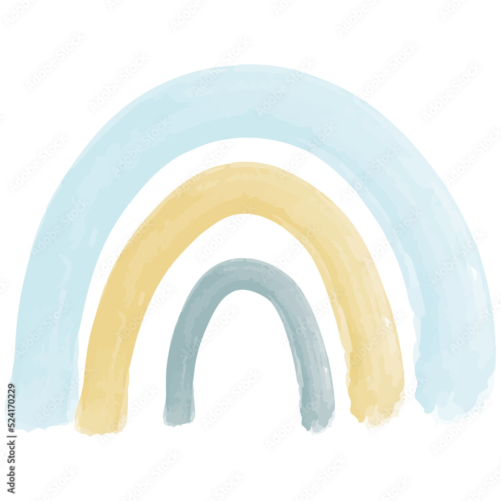 Obraz premium Watercolor Rainbow Clipart