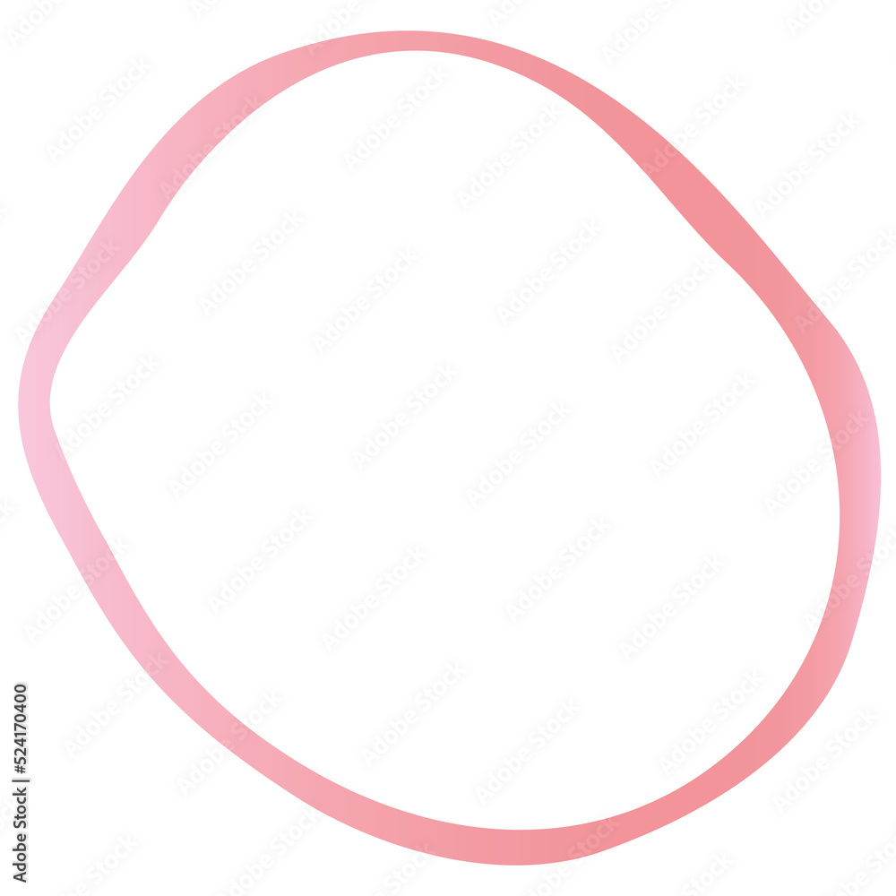 Rose gold abstract shape outline