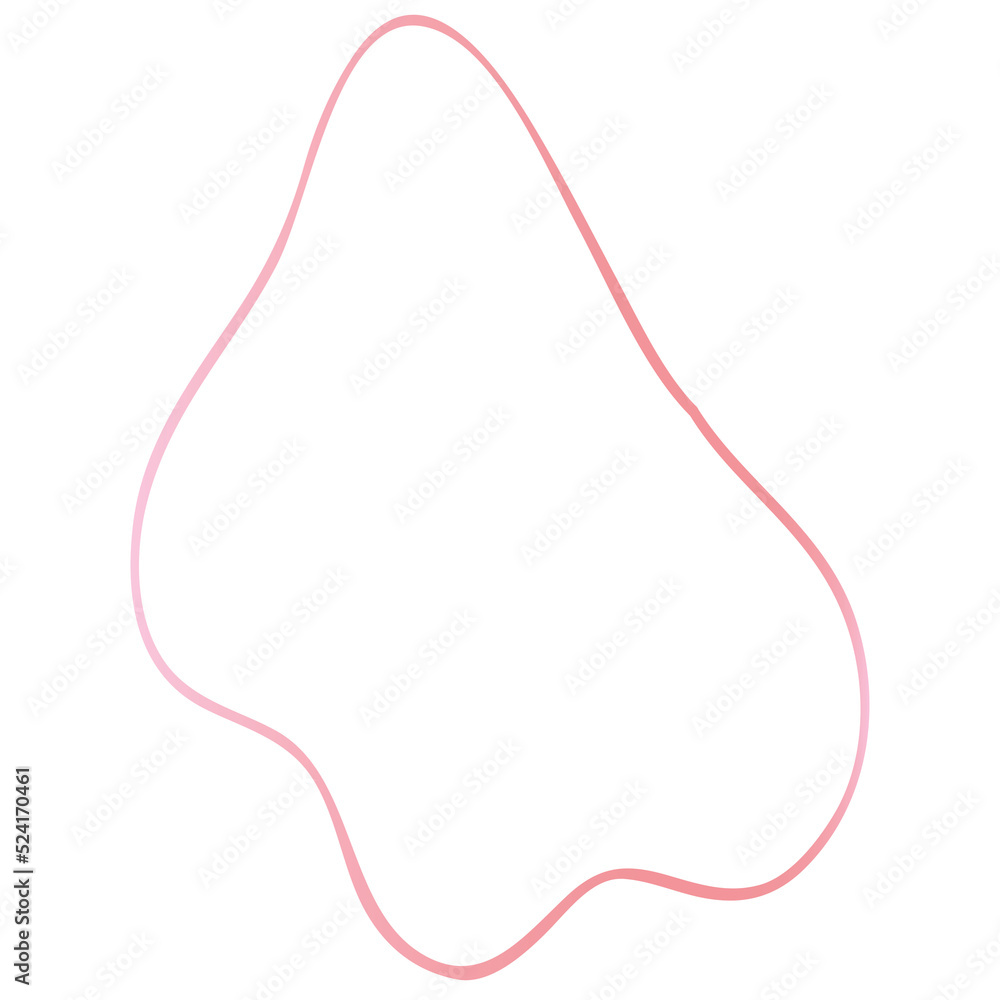 Rose gold abstract shape outline Rose gold abstract shape outline