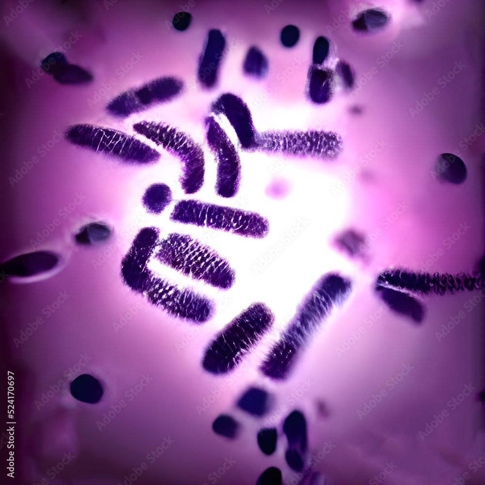 Escherichia Coli (E. Coli.) cells or 3D bacteria under microscope Stock ...