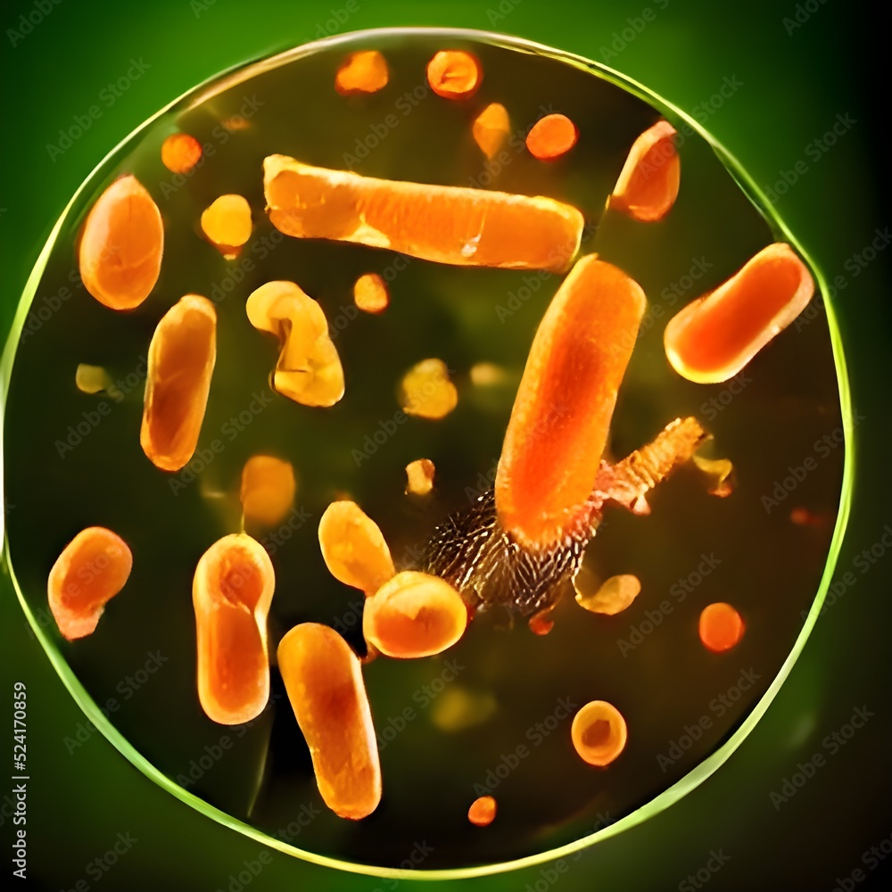 Scientific image of 3D bacteria Citrobacter, Gram-negative bacteria ...