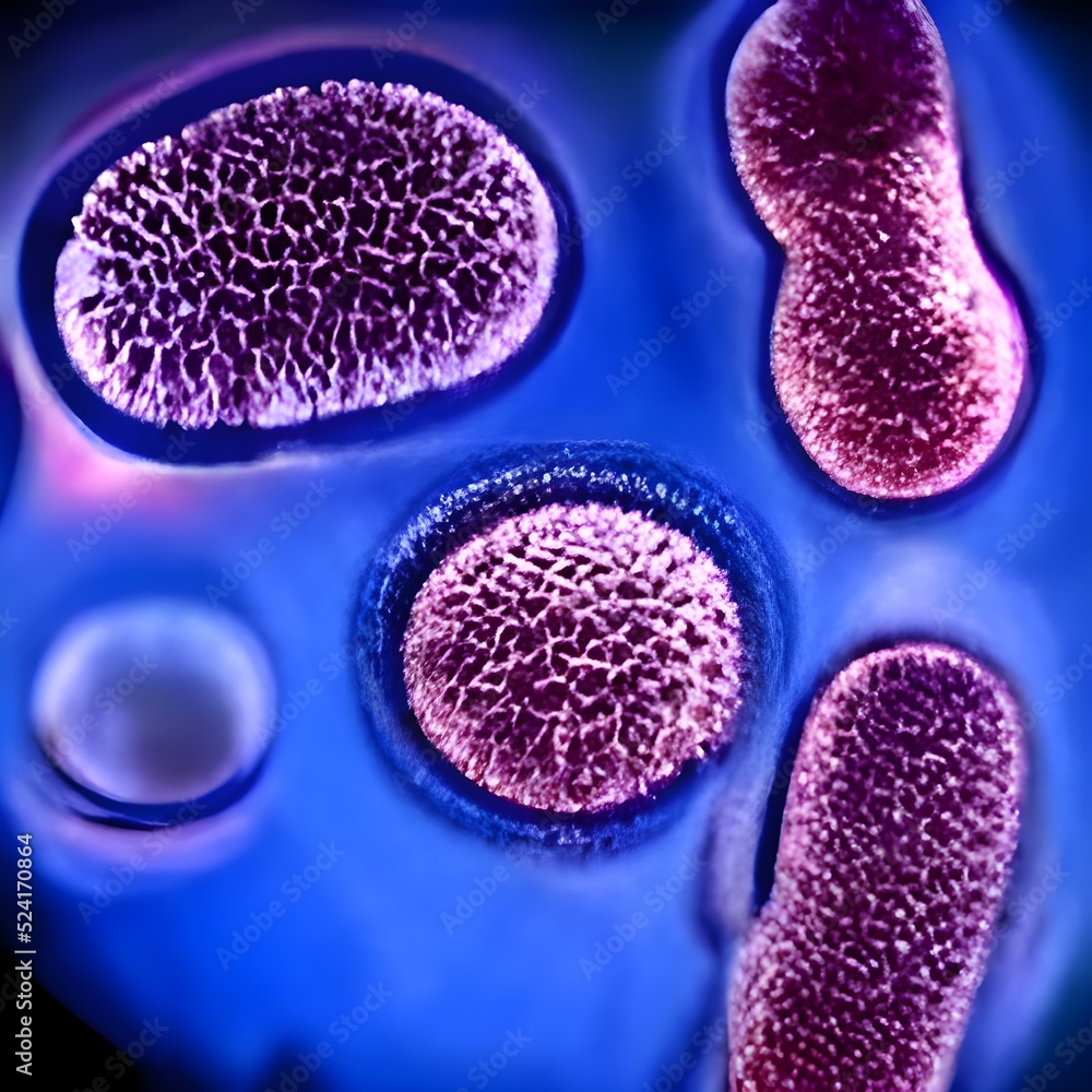 Scientific image of 3D bacteria Citrobacter, Gramnegative bacteria from Enterobacteriaceae