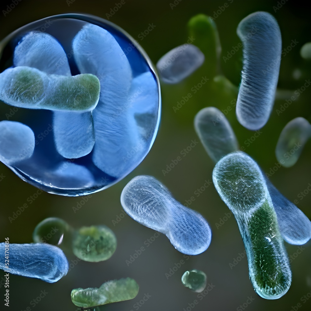 Scientific image of 3D bacteria Citrobacter, Gramnegative bacteria from Enterobacteriaceae