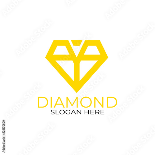 Letter b bb diamond logo design with line art style. Design concept, logo, logogram, logotype diamond template.