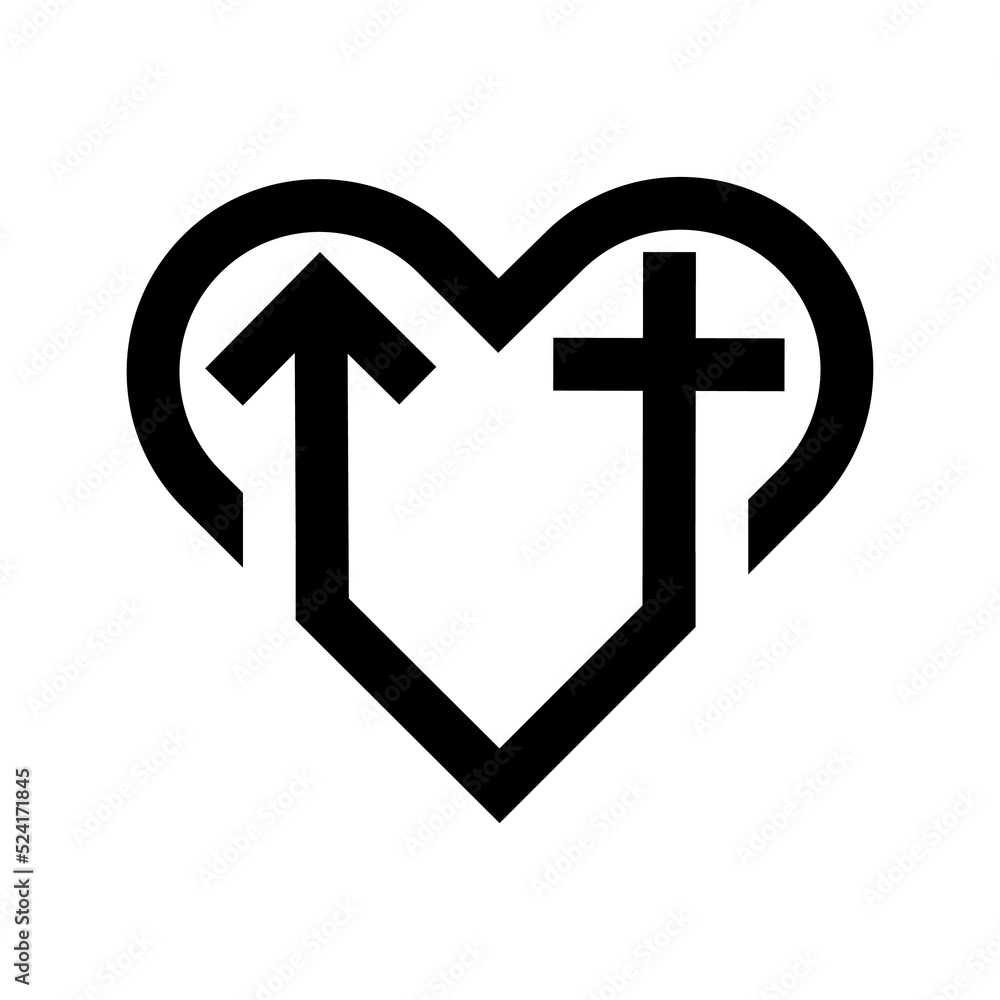 Simple Love icon monoline design Simple Love icon monoline design