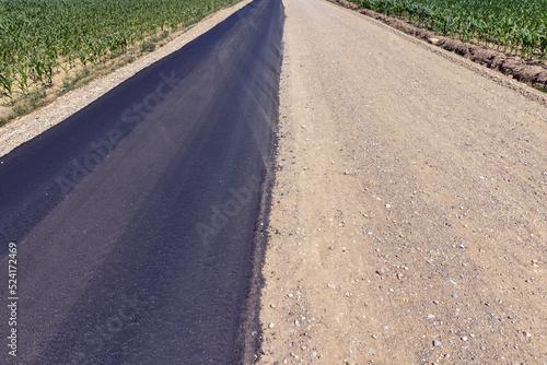 paved road for car traffic