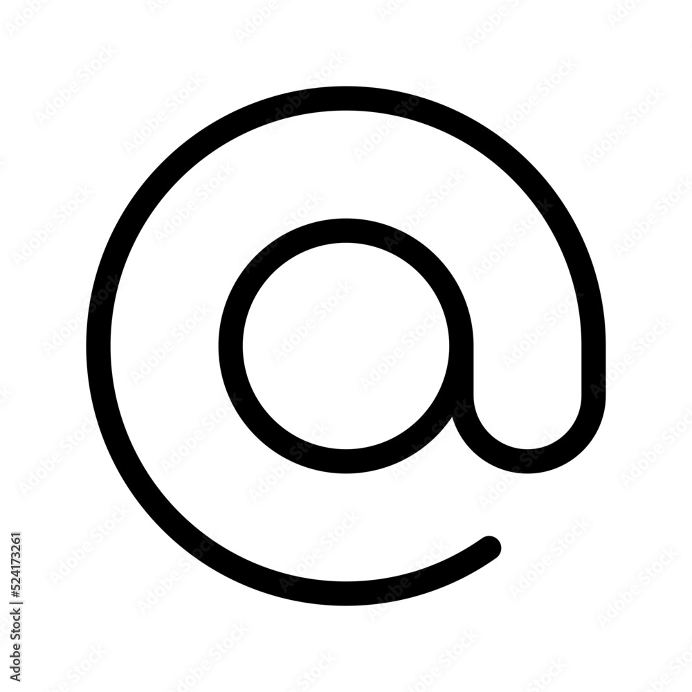 At Sign Icon Vector Symbol Design Illustration At Sign Icon Vector Symbol Design Illustration