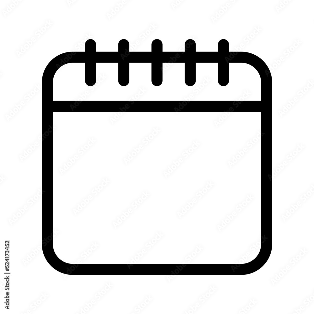 Calendar Icon Vector Symbol Design Illustration