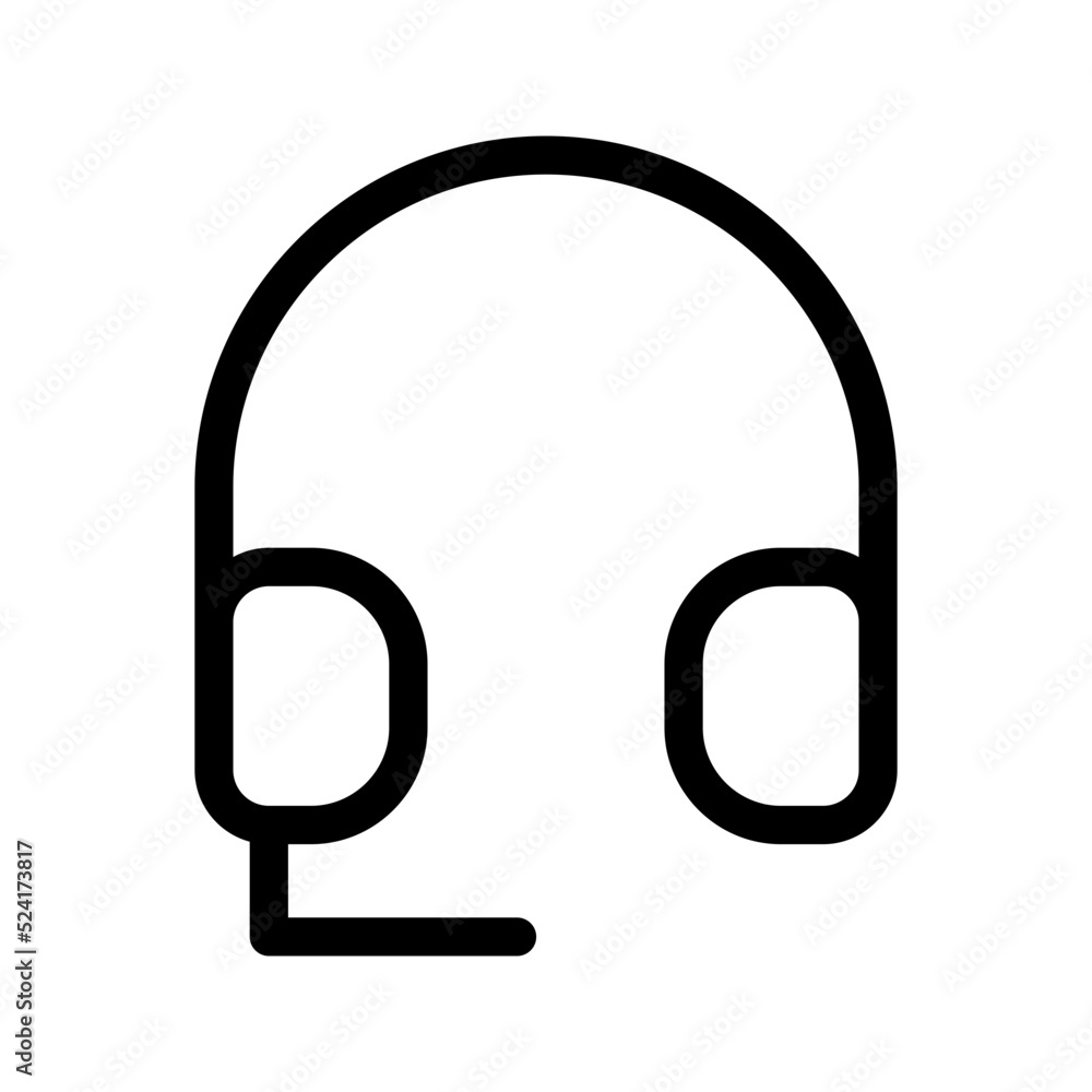 Headset Icon Vector Symbol Design Illustration Headset Icon Vector Symbol Design Illustration