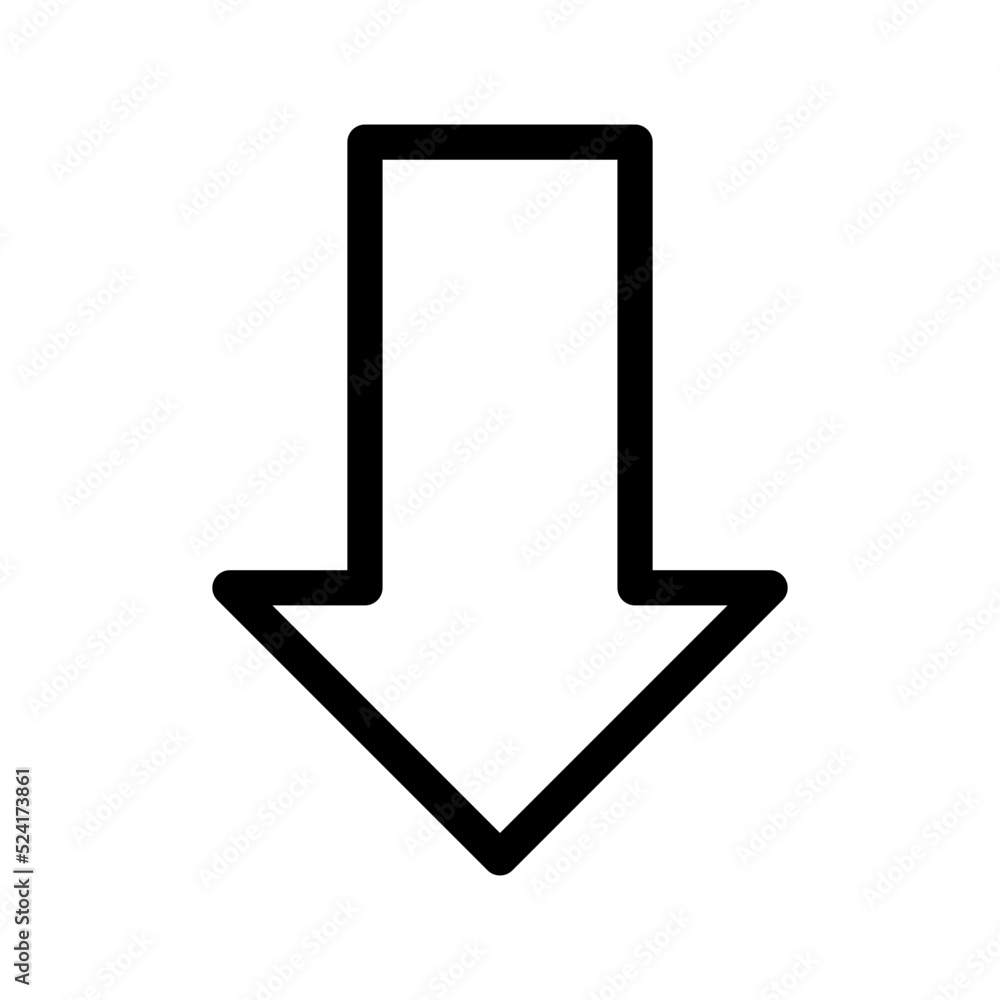 Down Arrow Icon Vector Symbol Design Illustration Down Arrow Icon Vector Symbol Design Illustration