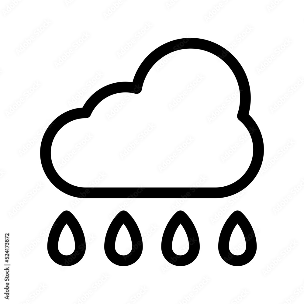 Rain Icon Vector Symbol Design Illustration Rain Icon Vector Symbol Design Illustration