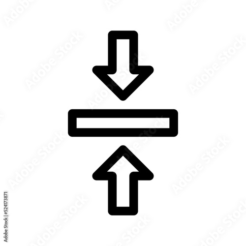 Compression Arrows Icon Vector Symbol Design Illustration