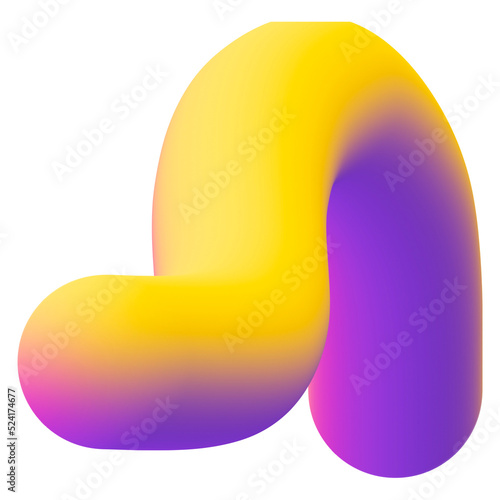 3d fluid amorphous in gradient multiple colors.