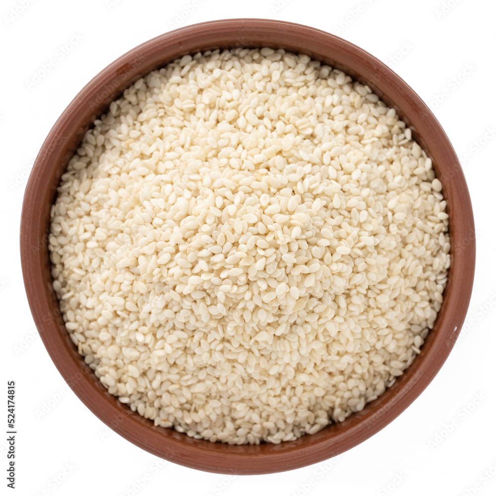 Raw quinoa in bowl isolated on white background, top view, Healthy diet product Raw quinoa in bowl isolated on white background, top view, Healthy diet product