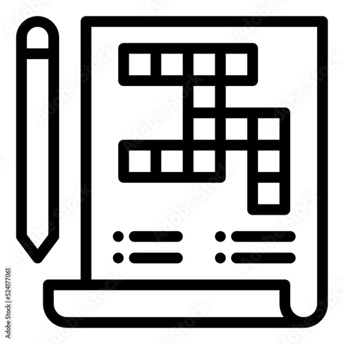 crossword Icon Illustration