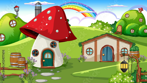 Hobbit house in the forest