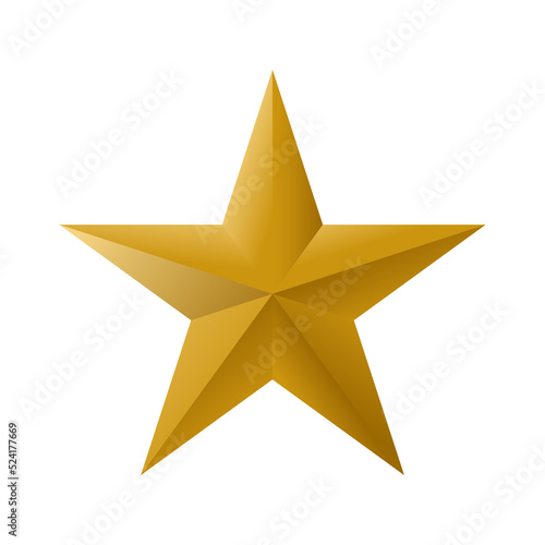 gold star for festive graphic design decoration
