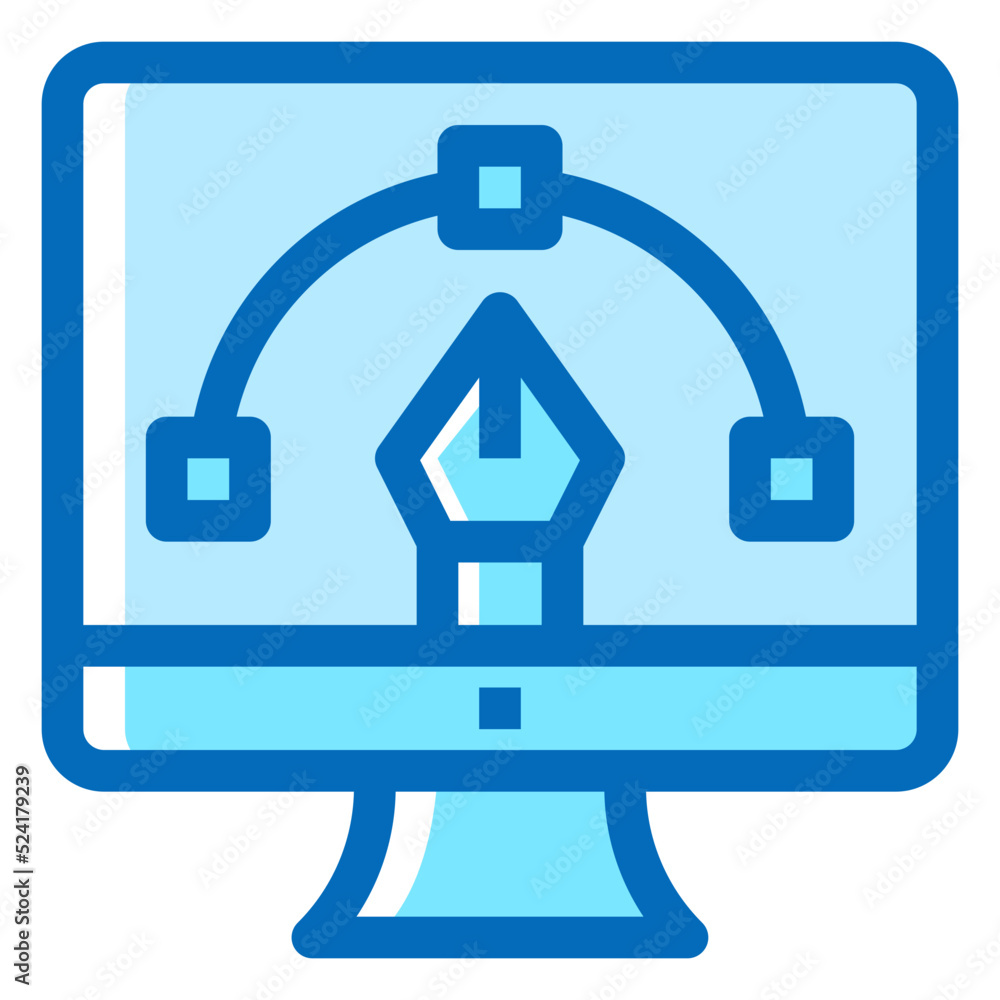 monitor design Icon Illustration monitor design Icon Illustration