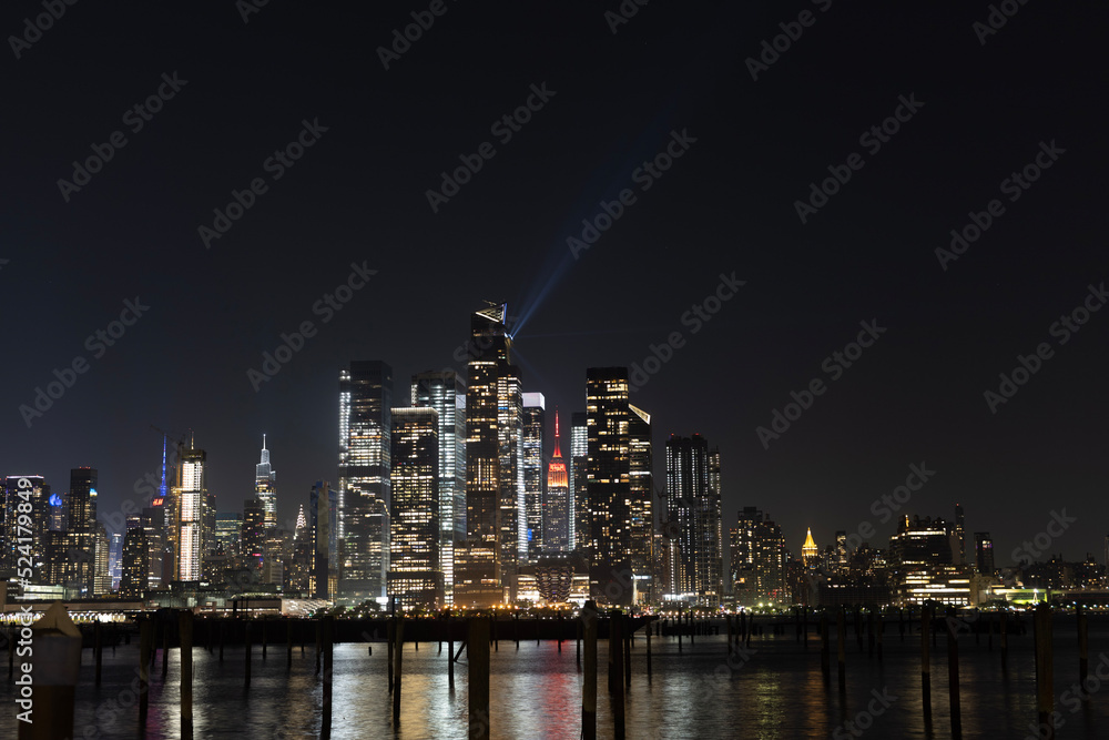 Fototapeta premium city harbor at night