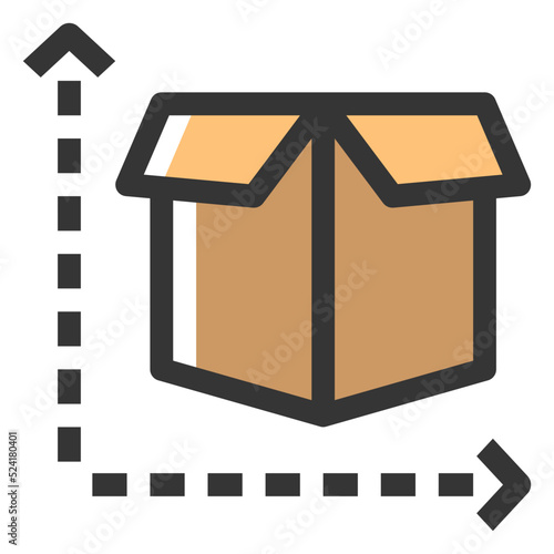 package size Icon Illustration