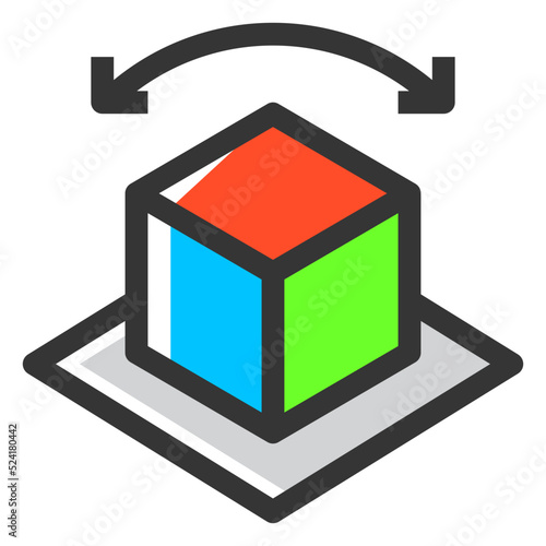 3d modeling Icon Illustration