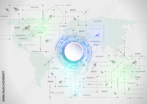 abstract technology background high tech network communication concept