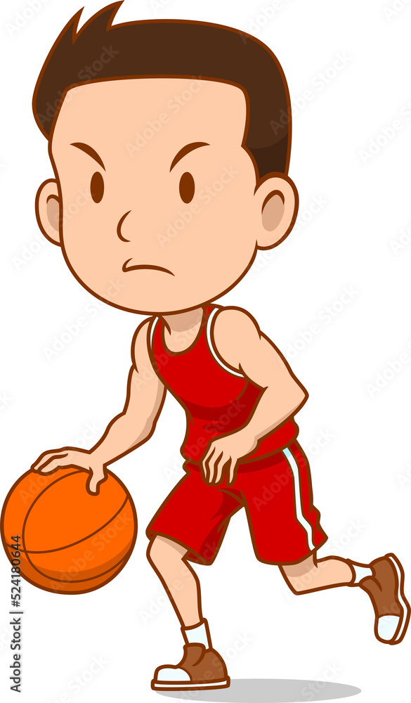 Cartoon character of basketball player. Cartoon character of basketball player.