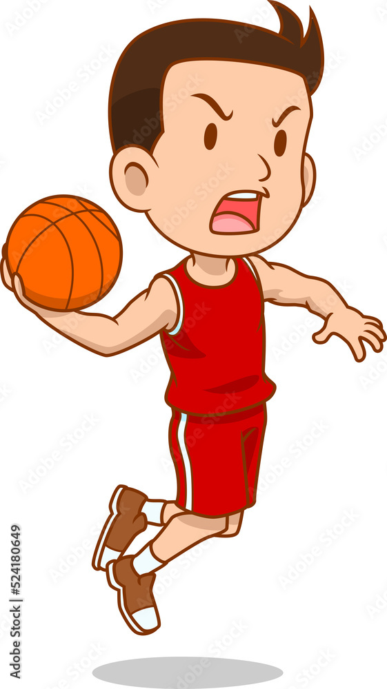 Cartoon character of basketball player. Cartoon character of basketball player.