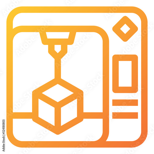 3d printer Icon Illustration