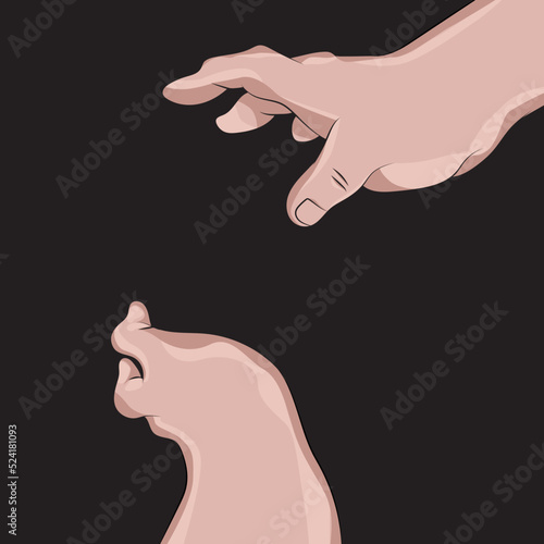 фотографія Anime hands with energy in the hands