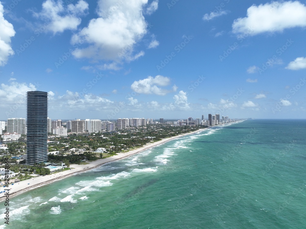 Aerial View of Sunny Isles Beach in Aventura, Miami, Florida Aerial View of Sunny Isles Beach in Aventura, Miami, Florida