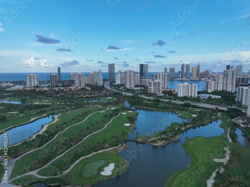 Aerial View of Aventura near Miami Florida
